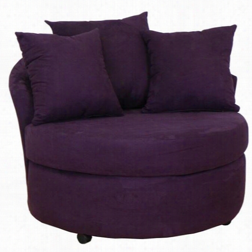 Chelsea Home Furniture 650-be Alexa Swivel Chair In Bulldozer Eggplant