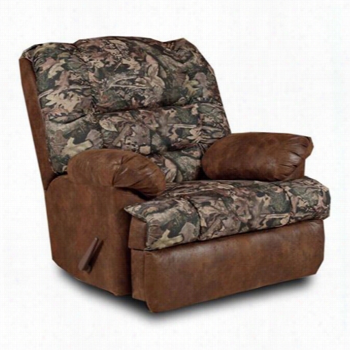 Chelsea Home Furniture 7938-c Verona Ii Big Mans Hqnlde Rec1ining Chair In Camo/pinto Tobacco Microfiber