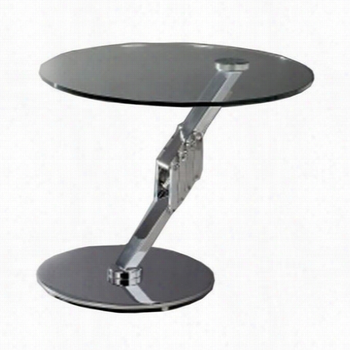 Chintaly Imports 8078-lamp-talbe Roun Motion Lamp Table