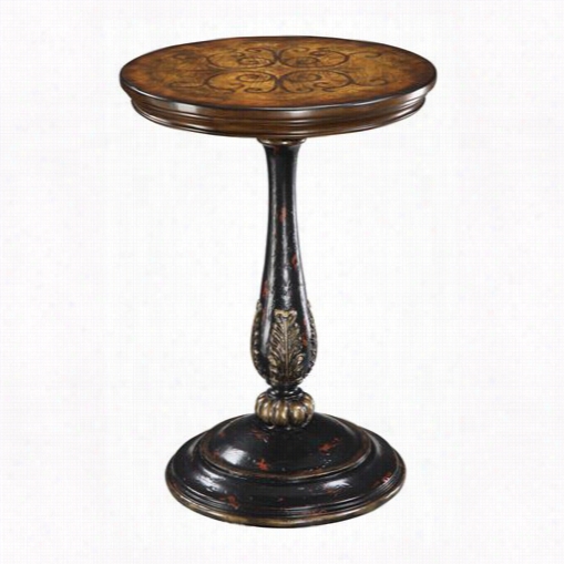 Coast To Coast 32089 28-1/2""h Round Accent Table In Aden Antique Brown