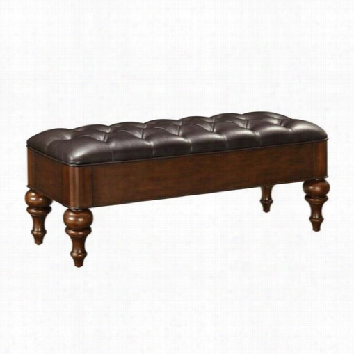 Coast To Border 56313 Accent  Bench In Foster Mid Brown With Dark Chocolte