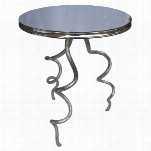 Coast To  Coast 63104 20"" Metal Accent Tablle In Nickel