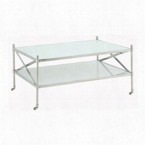 Coast To Coast 67522 41"" Cocktail Table In Bright Nickel