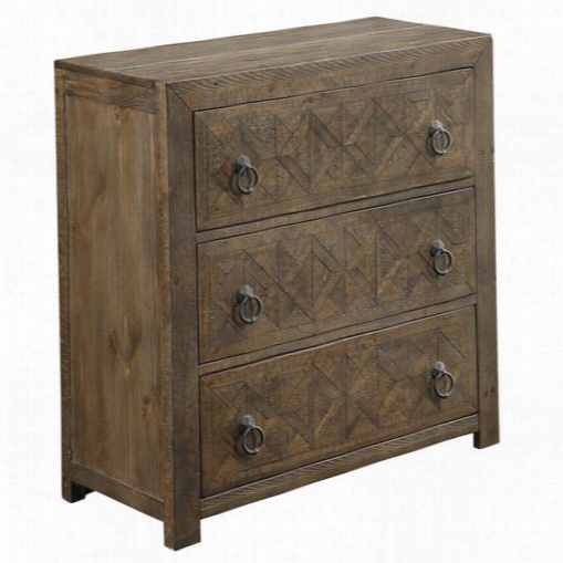 Coast To Coast 70710 Three Drawer Chest In Vailr Ustic Brown