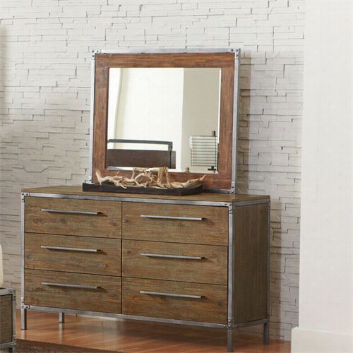 Coaster Furniture 203803-203804 Arcadia Dresser With Mirror In Weathered Acacia