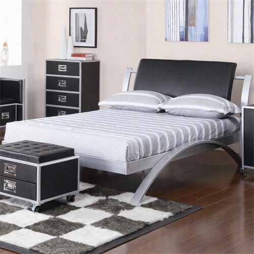 Coaster Furniture 300200t Leclair Doubled Metal Platform Bed In Silver