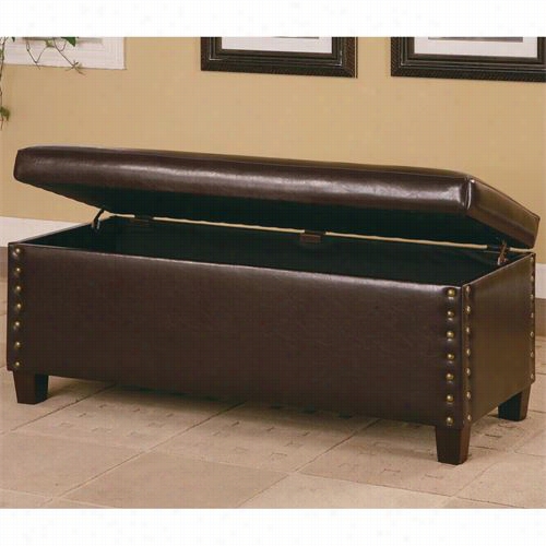 Coaster Furniture 300378 Lewis 118 -1/2""h Upholstered Storage Bench In Brown