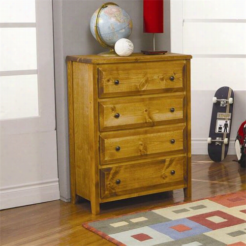 Coaster Furniture 460099 Rangle Hill 4 Drawers Chest In Amber Wassh