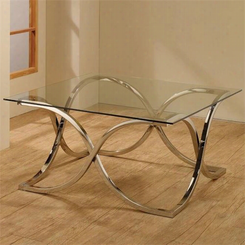 Coaster Furniture 709118 Coffee Table Through  Tempered Glass T Op