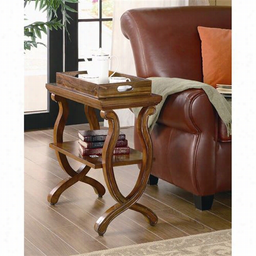 Coaster Furniture 900974 Chairside Table In Warm Brown
