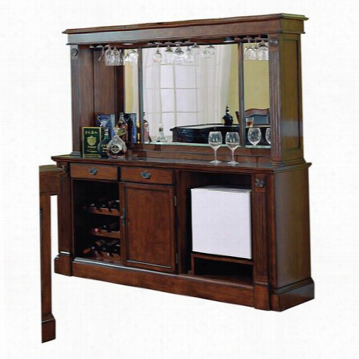 Eci Furniture 1200-35-bb -h Monticello Back Bar With Hutch In Distressed Walnut