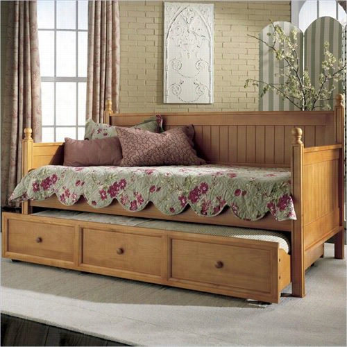 Fasihon Bed Group B51c53 Casey Twin Size Daybed Ni Honey Maple With Trundle