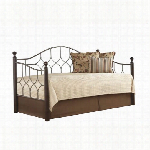 Fashion Bed Group B91630 Bianca Hammered Pweter/espresso Daybed With Euro Topp Spring An D Pop-up