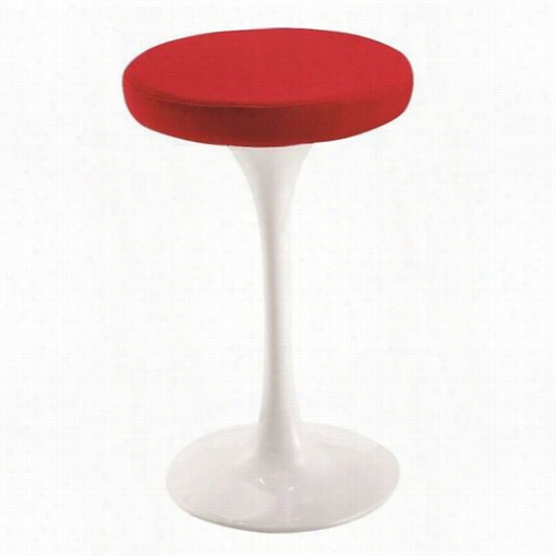 Fine Mod Imports Ffmi9252 Flower 25"" Stool Chair In Red/white