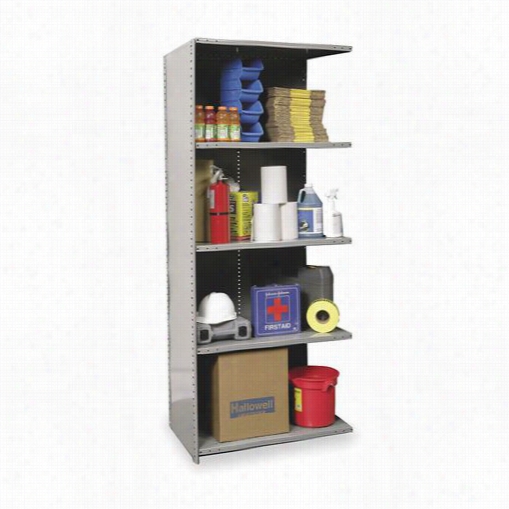 Hallowell A5720-24hg4 8""w X 24"&"d X 87&quo;t"h 5 Adjustable Shelves Add-on Unit Closed Style Hi-tech Meal Shelvi Ng In Gray