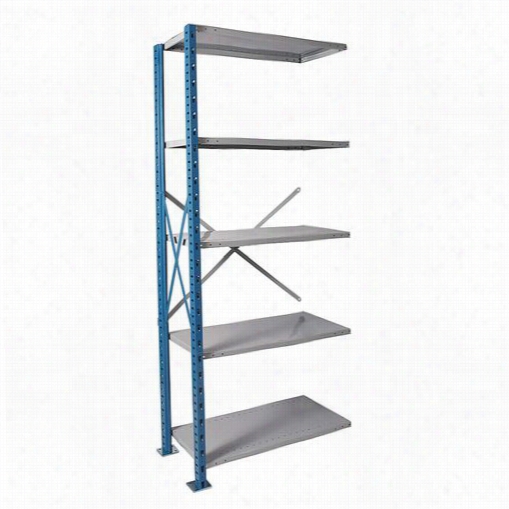 Hallowell Ah5710-2410pb 48""w X 24""d X 123""h 5 Adjustabl Shelvesa Dd-on Unit Open Style Wit Swwaay Braces H-post High Capavity Shelving