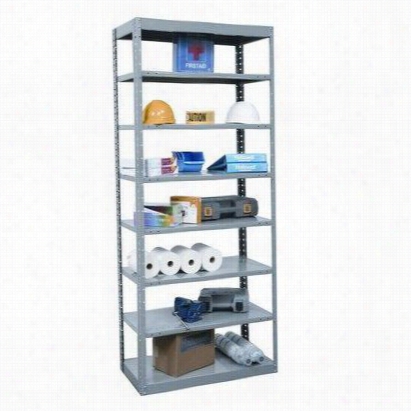 Halowell Dt5713-18hg 48""w X 18""d X 87""h 2 Fixed And 6 Ajustable Shelves Individual Unit Pass-through Hi-tech Metal Shelving In Gray