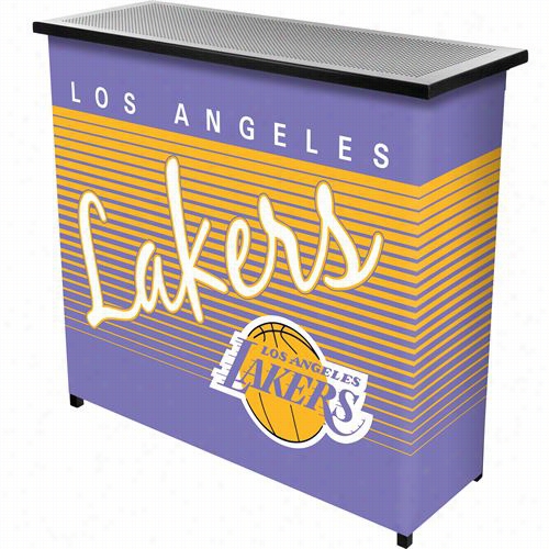 Hardwood Classics Nba Nba8000hhc-lal Los Angeles Lakers Portabke Bar With Case