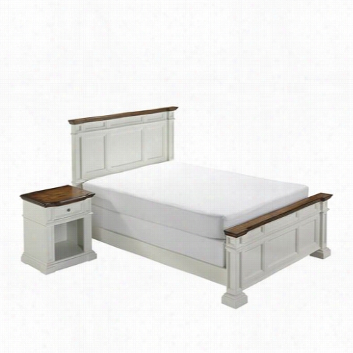 Home Styles 5002-5013 Americana Queen Bed And Nigh Tstand