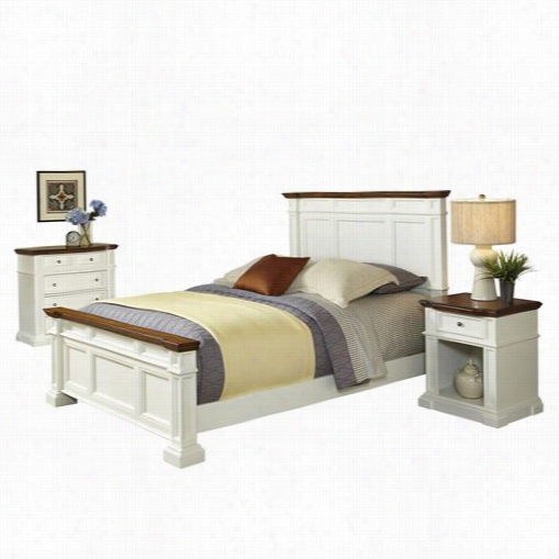 Home Styles  5002-5024 Americana Queen Bed, Night Stand And Chest