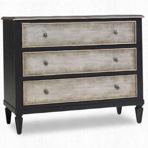 Hooker Furniture 5051-85122 Two Tone Aluminum Wrap Three Drawer Chest In Black