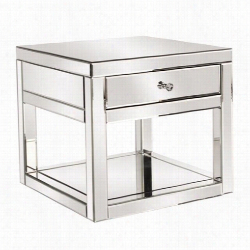 Howard Elliott 99061 Side Table In Mirrored In The Opinion Of Drawer