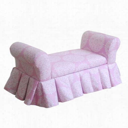 Kinfine K6863-f1538 Kids' Storage Court/settee In Pink/white