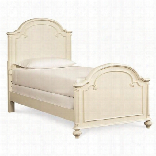 Legacy Cl Assic Furnituure 3 850-4103k Charlotte Twincomplete Arched Panel Bed In Antique White With Ligt Distressing