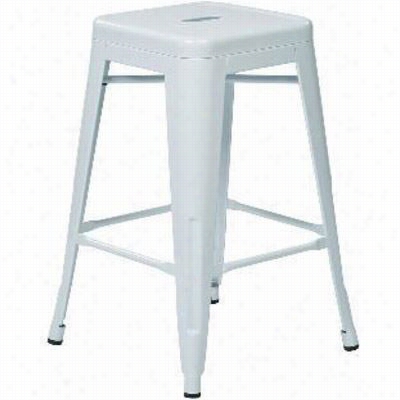 Office  Star Ptr3024a2 24"" Steel Backless Barrstool - 2 Pack