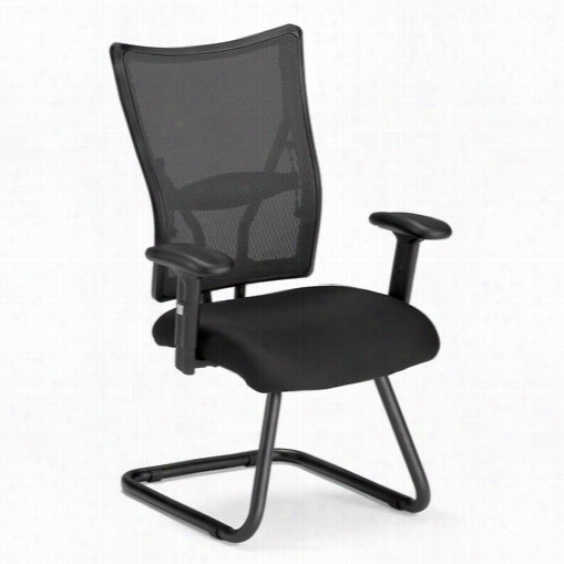 Ofm 595-f-black Talisto Series Executive Mid-back Fabric And Ensnare Guest Chair