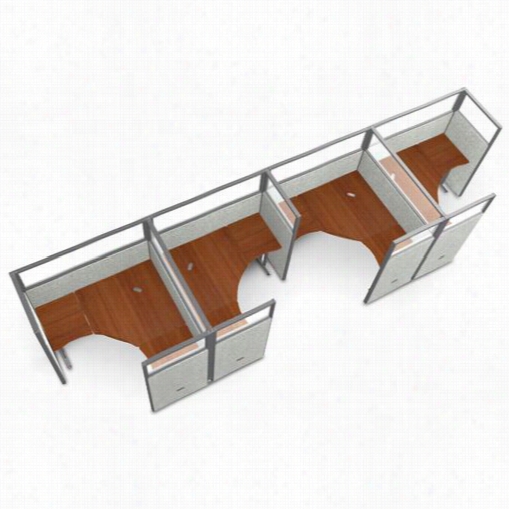 Ofm R1x4-6360-p Rize 63"&;quot; X 60"" 1s4 Workstation Unit With Polycardbonate Panels