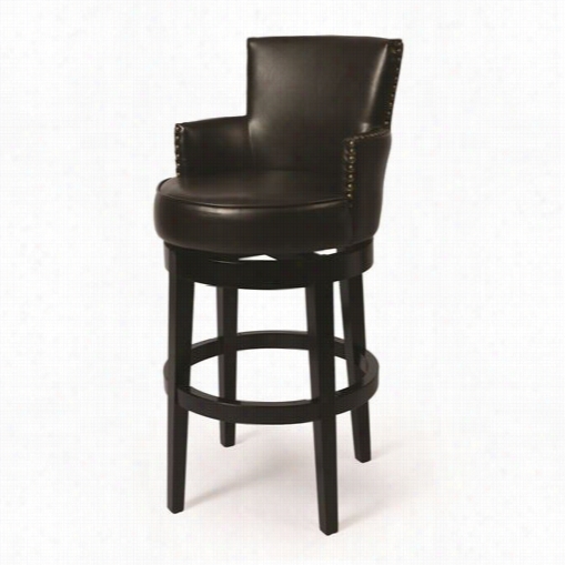 Pastel Furniture Za-227-30-fb-867 Zedar Swivel 30"" Bsrstool In Eher Black