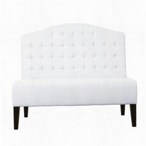 Pri Ds-2184-400 Banquette Upholstered Tuxedo Bench In Ivory
