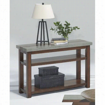 Progressive Furniture P4z6-05 Ascade Sofa/ocnsole Table In Nutmeg Birch/cement