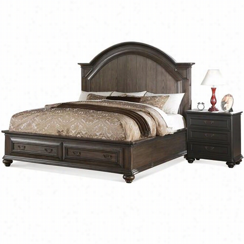 Riverside 15884-15885-15876 Belmeade King Sleig Bedw Ith Upho Lstered Headboard And Footboard