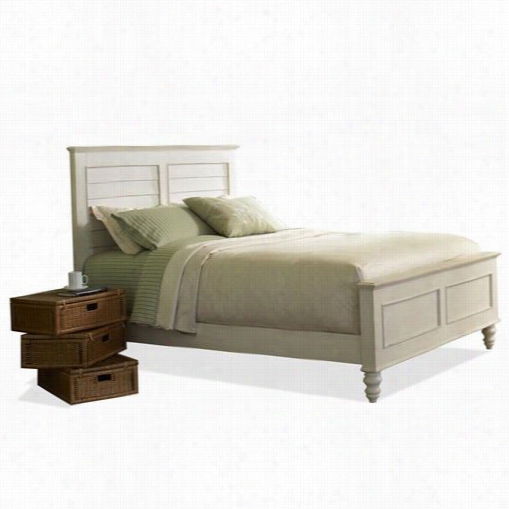 Riverside 16788-16789-16783 Placid Cove Aclifornia King Bed With Louver Headboard  And Panel Footboard