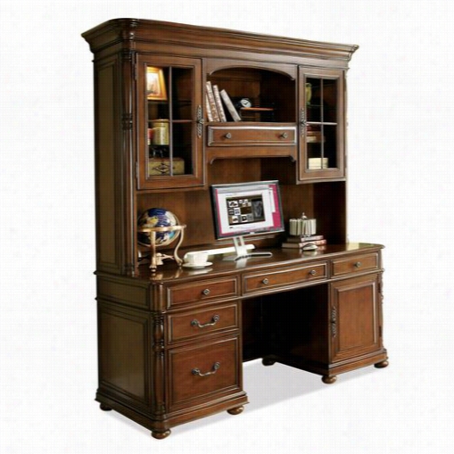 Riverside 24533-24536 Bristol Court Credenza Computer With Hutch