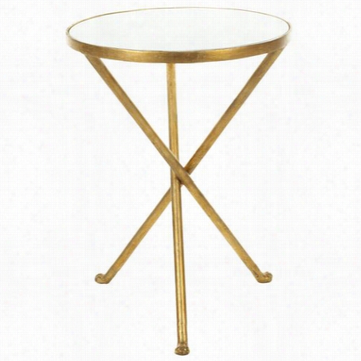 Safavieh Fox250a Marcie  Accent Table I N White/ Gold