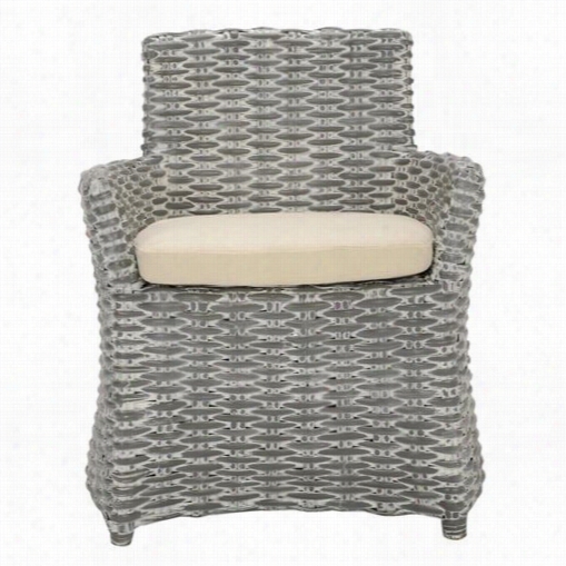 Safavieh O X6500a Cabana Arm Chair In Grey White Wash