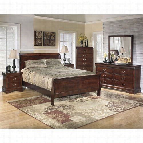 Stamp Design By Ashley B376-81-b376-96-b376-92-b376-92 Alisdair Queen Sleigh Bed With Two Nightstands