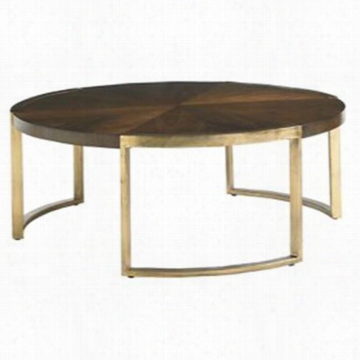 Stanley Furnityre 436-15-01 Crestaire Autry  Round Cocktail Table In Porter