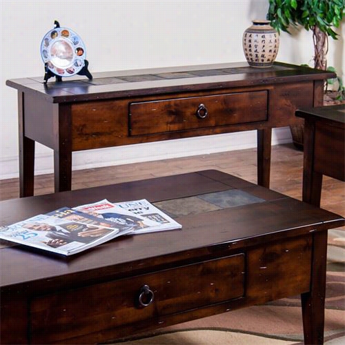 Sunny Designs 3176dc-s Santa Fe 18&quto;" Sofa/console Table In Dark Choocolate