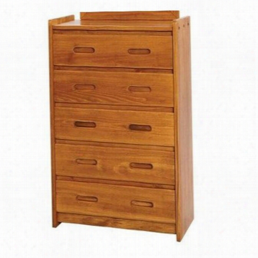 Sunset Trading Wc-cc05-gr Rustic 5 Drawer Chest In Honey Pine