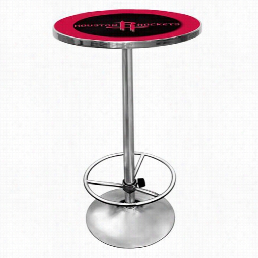 Trademark Home Nba2000-hr Houston Rockets Nba Chrome Pub Table