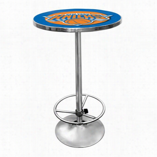 Trademark Home Nba2000-ny New York Knicks Nba Chrome Puu Tabble