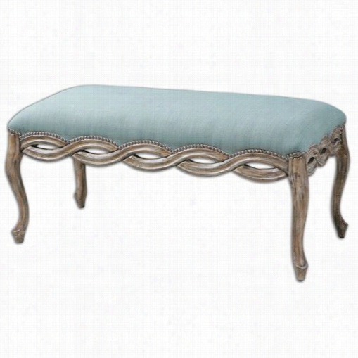 Uttermost 23190 Kyla Sky Bench In Blue