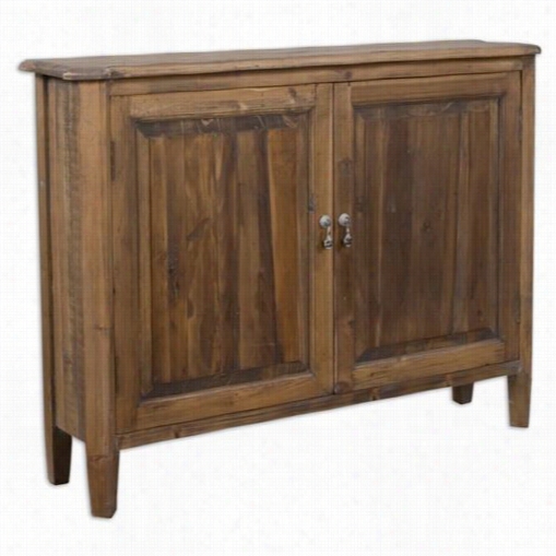 Uttermost 24244 Altair Reclaimed Wood Console Cabine Tin Natural Wood