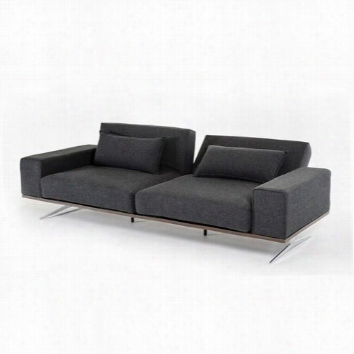 Vig Furniture Vgidsk056 Divani Casa Vermm Ont Fabric Sofa In Black