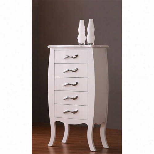 Vig Furniture Vgkcmonte-wht-ch Modrest Monte Carlo Chest In Lacquer White