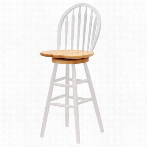 Winsome 53630 30"" Windsor Swviel Stool In Natural And White